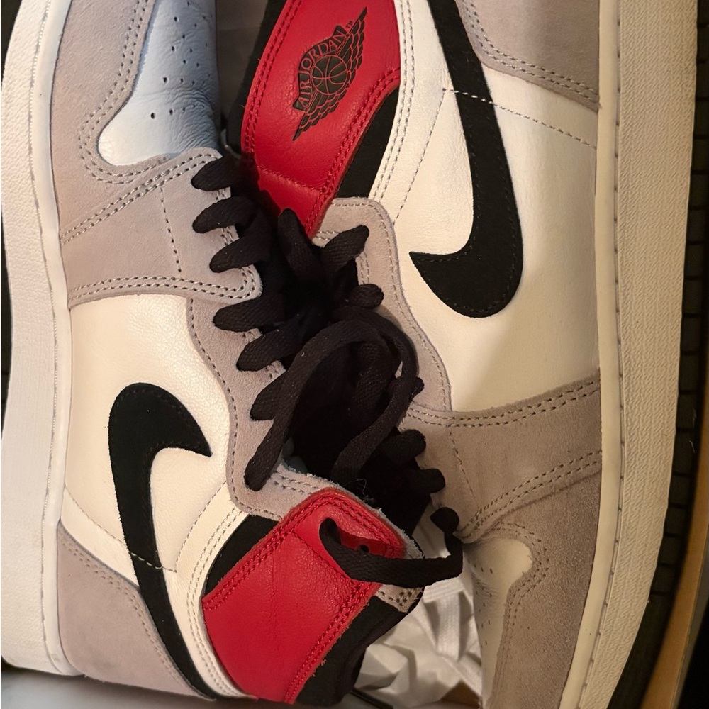 Nike Men's White, Gray, and Red Sneakers